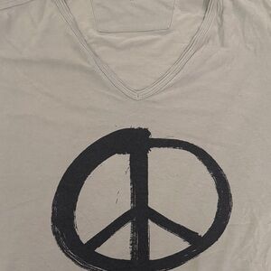 John Varvatos Gray Peace Sign Tee